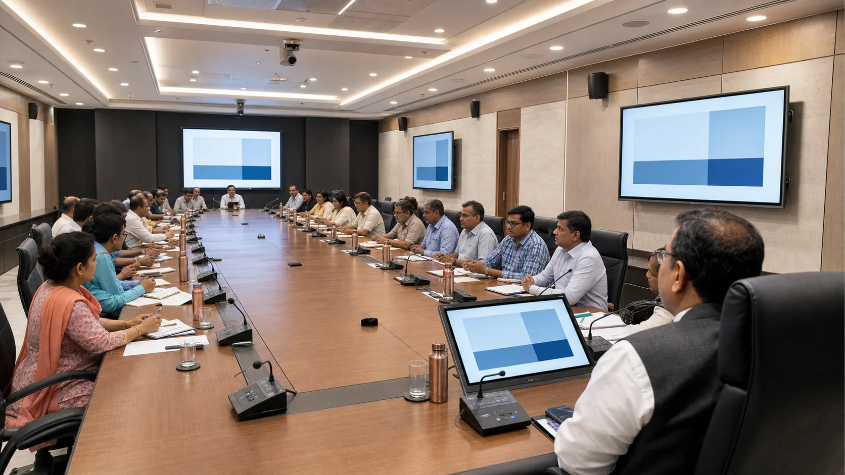 Integrated Long-Format Conference & Video Collaboration Room